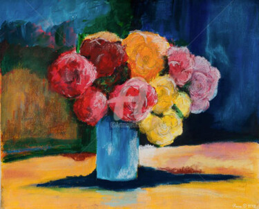Peinture intitulée "Le bouquet" par Pierre Pilling, Œuvre d'art originale, Pastel