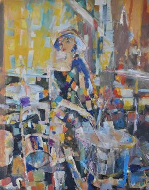 Painting titled "Percussions" by Pierre Quentel, Original Artwork, Oil