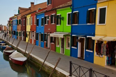 Lagune de Venise, Ile de Burano Photographie intitulée "Lagune de Venise, I…" par Pierre-Yves Rospabé, Œuvre d'art originale, Photographie numérique