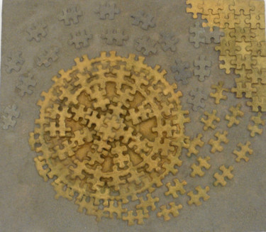 雕塑 标题为“puzzle de la vie” 由Pierre André Schlosser, 原创艺术品, 纸板