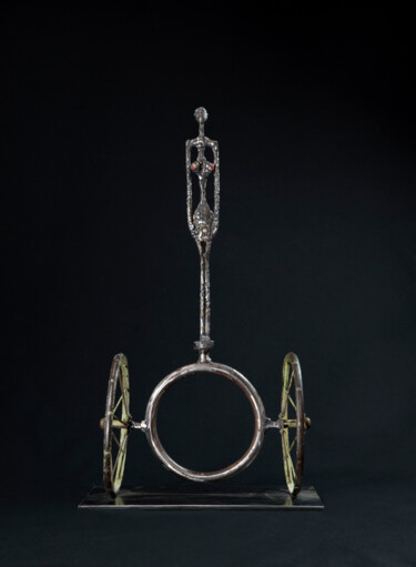 Skulptur mit dem Titel "THE FAMOUS G" von Pierre Sidoine, Original-Kunstwerk, Metalle