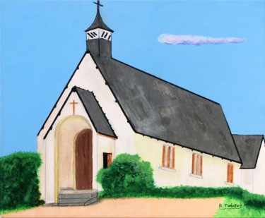 Painting titled "Chapelle de la Vall…" by Pierre Turbillon, Original Artwork, Acrylic