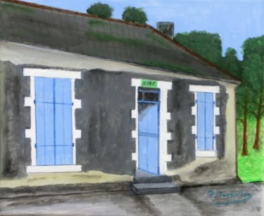 Peinture intitulée "Maison forestière -…" par Pierre Turbillon, Œuvre d'art originale, Acrylique
