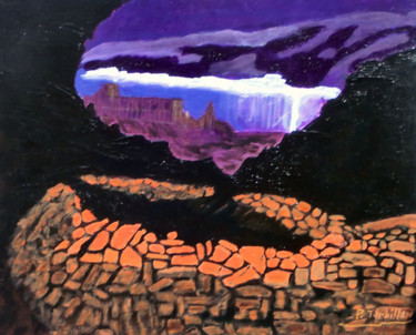 Painting titled "Canyon Land" by Pierre Turbillon, Original Artwork