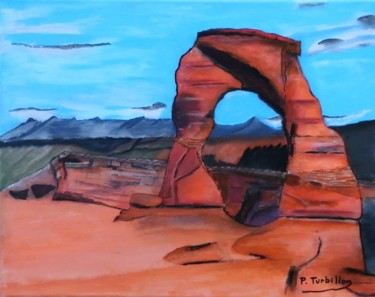 Painting titled "Canyon-land" by Pierre Turbillon, Original Artwork, Acrylic