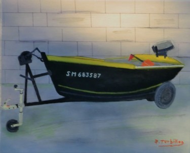 Painting titled "Bateau du marin JL…" by Pierre Turbillon, Original Artwork, Acrylic