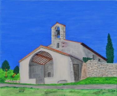 Peinture intitulée "Chapelle Saint-Chri…" par Pierre Turbillon, Œuvre d'art originale, Acrylique