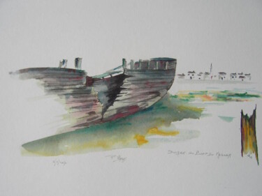 Peinture intitulée "Dundee au port du M…" par Pierre Varési Pierre, Œuvre d'art originale