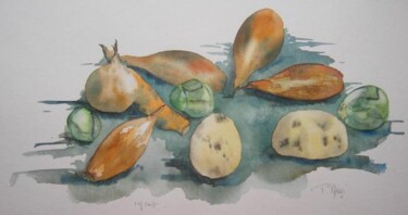 Peinture intitulée "Légumes et condimen…" par Pierre Varési Pierre, Œuvre d'art originale