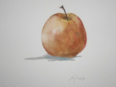 Peinture intitulée "Pommes (détail 1)" par Pierre Varési Pierre, Œuvre d'art originale