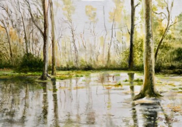 Painting titled "Inondation" by Pierre Vastchenko, Original Artwork, Oil