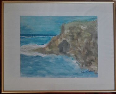 Peinture intitulée "Falaise" par Pierre Verhelst (PEDRO NELSON), Œuvre d'art originale, Aquarelle