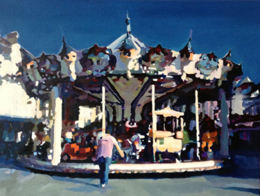 Peinture intitulée "Carrousel 1" par Pierre Wuillaume, Œuvre d'art originale, Huile