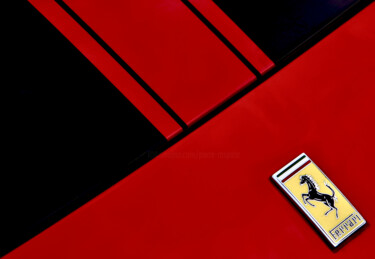 Fotografie mit dem Titel "capot de Ferrari" von Pierre-Yves Rospabé, Original-Kunstwerk, Digitale Fotografie