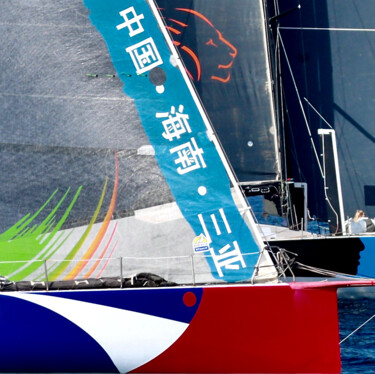 摄影 标题为“Maxi yachts et coul…” 由Pierre-Yves Rospabé, 原创艺术品, 非操纵摄影