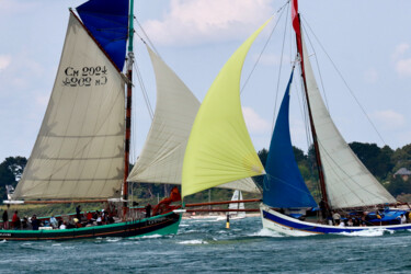 Fotografia zatytułowany „Joute nautique, Sem…” autorstwa Pierre-Yves Rospabé, Oryginalna praca, Fotografia nie manipulowana