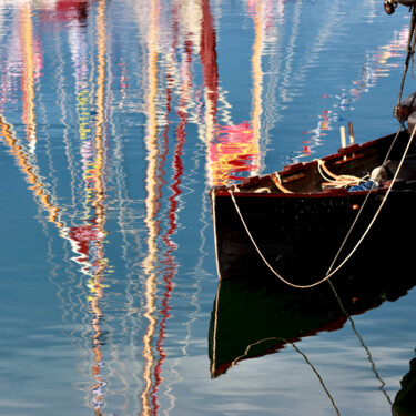 Photography titled "Reflet dans le port…" by Pierre-Yves Rospabé, Original Artwork, Non Manipulated Photography