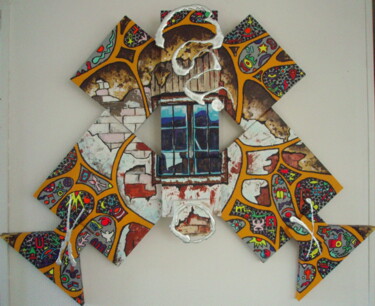 Peinture intitulée "La fenêtre close" par Pierre Ziveri, Œuvre d'art originale, Acrylique