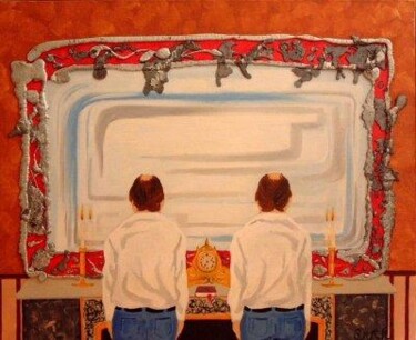 Peinture intitulée "Les jumeaux" par Pierre Ziveri, Œuvre d'art originale, Huile