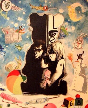 Peinture intitulée "Le nounours triste" par Pierre Ziveri, Œuvre d'art originale, Huile