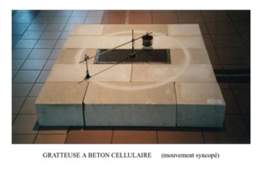 Sculpture intitulée "Gratteuse à beton c…" par Pierre Bourquin, Œuvre d'art originale, Autre