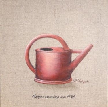 Pittura intitolato "Copper watering can" da Pierre Chadzynski, Opera d'arte originale, Acrilico