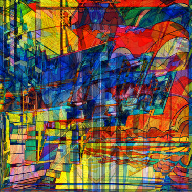Grafika cyfrowa / sztuka generowana cyfrowo zatytułowany „RED WEATHER” autorstwa Pierre Corbu, Oryginalna praca, Malarstwo c…
