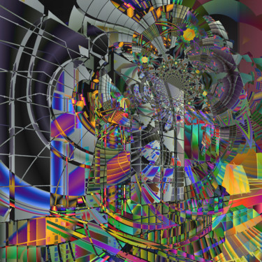 Digital Arts titled "PSYCHEDELIC FACE" by Pierre Corbu, Original Artwork, Digital Painting