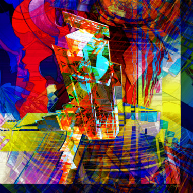 Digitale Kunst mit dem Titel "QUANTUM GRAVITY" von Pierre Corbu, Original-Kunstwerk, Digitale Malerei