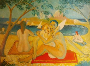 Painting titled "Tendresse" by Pierre Dalmas, Original Artwork