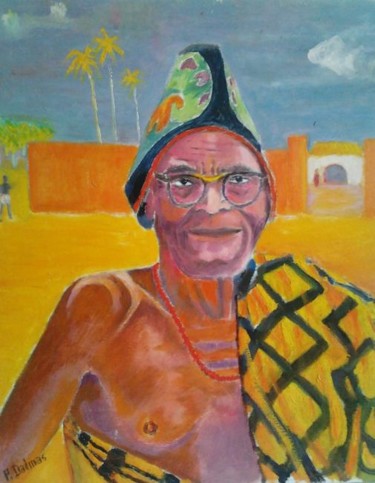 Peinture intitulée "Prince Sagbadjou Gl…" par Pierre Dalmas, Œuvre d'art originale