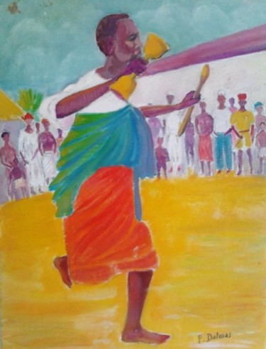Peinture intitulée "Danse Fétichiste" par Pierre Dalmas, Œuvre d'art originale
