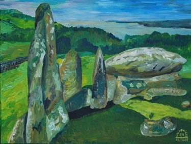 Painting titled "Cairn Holy II" by Pierre Deligniere, Original Artwork