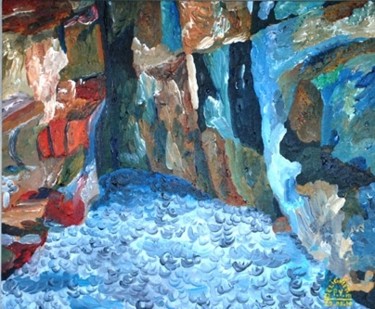 Peinture intitulée "St Ninian Cave III" par Pierre Deligniere, Œuvre d'art originale