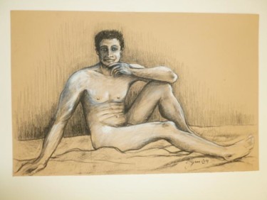 Peinture intitulée "Penseur" par Pierre Feyeux, Œuvre d'art originale, Huile