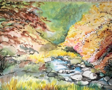 Dessin intitulée "Ruisseau" par Pierre Feyeux, Œuvre d'art originale, Autre