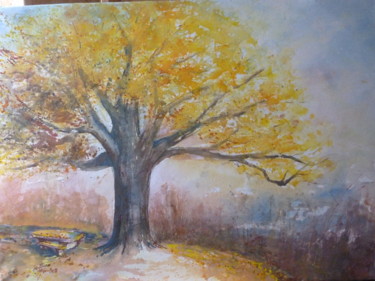 Peinture intitulée "Le Chêne de MANCEY…" par Pierre Feyeux, Œuvre d'art originale, Huile