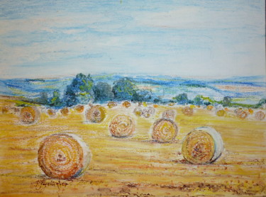 Peinture intitulée "Bottes-de-paille-pa…" par Pierre Feyeux, Œuvre d'art originale, Huile