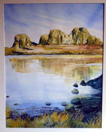 Peinture intitulée "Paysage de Bretagne…" par Pierre Feyeux, Œuvre d'art originale, Huile
