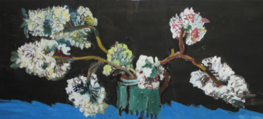 Peinture intitulée "Branches de cerisie…" par Pierre Jean Delpeuc'H, Œuvre d'art originale, Acrylique