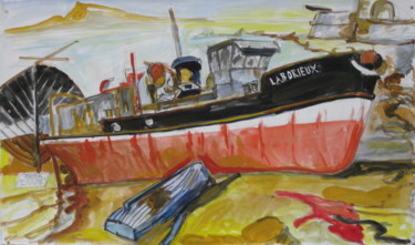 Malerei mit dem Titel "Toulon Le Laborieux" von Pierre Jean Delpeuc'H, Original-Kunstwerk, Acryl