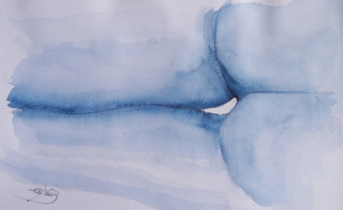 Peinture intitulée "nue arrière" par Pierre Julia, Œuvre d'art originale, Aquarelle
