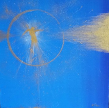 Peinture intitulée "homme solaire" par Pierre Julia, Œuvre d'art originale, Acrylique