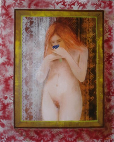 Peinture intitulée "julie la rousse" par Pierre Jutand, Œuvre d'art originale, Huile