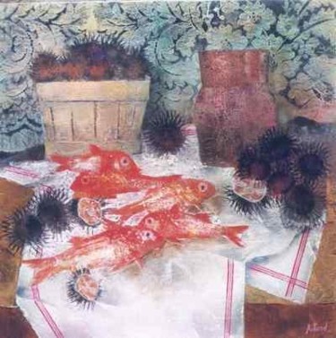 Peinture intitulée "Les rougets" par Pierre Jutand, Œuvre d'art originale, Huile