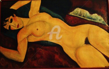 Painting titled "HOMMAGE A AMADEO MO…" by Pierre Kuentz, Original Artwork