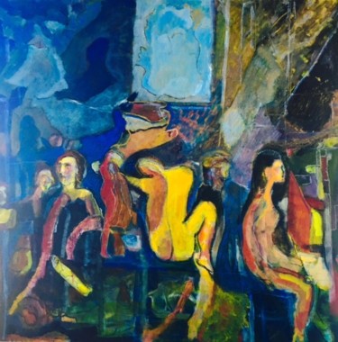 Painting titled "la pianiste et le n…" by Pierre Lesc, Original Artwork