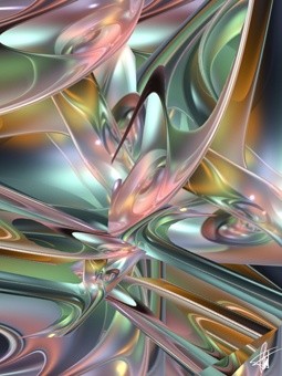 Digital Arts titled "Abstract 10" by Pierre Louis Toret, Original Artwork, Digital Painting