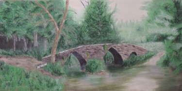 Peinture intitulée "Le Pont" par Massabo, Œuvre d'art originale
