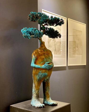 Skulptur mit dem Titel "Nature, Sous Les Pi…" von Pierre Sgamma, Original-Kunstwerk, Keramik